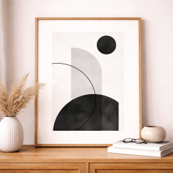 Affiche minimaliste noir et blanc – déco murale moderne